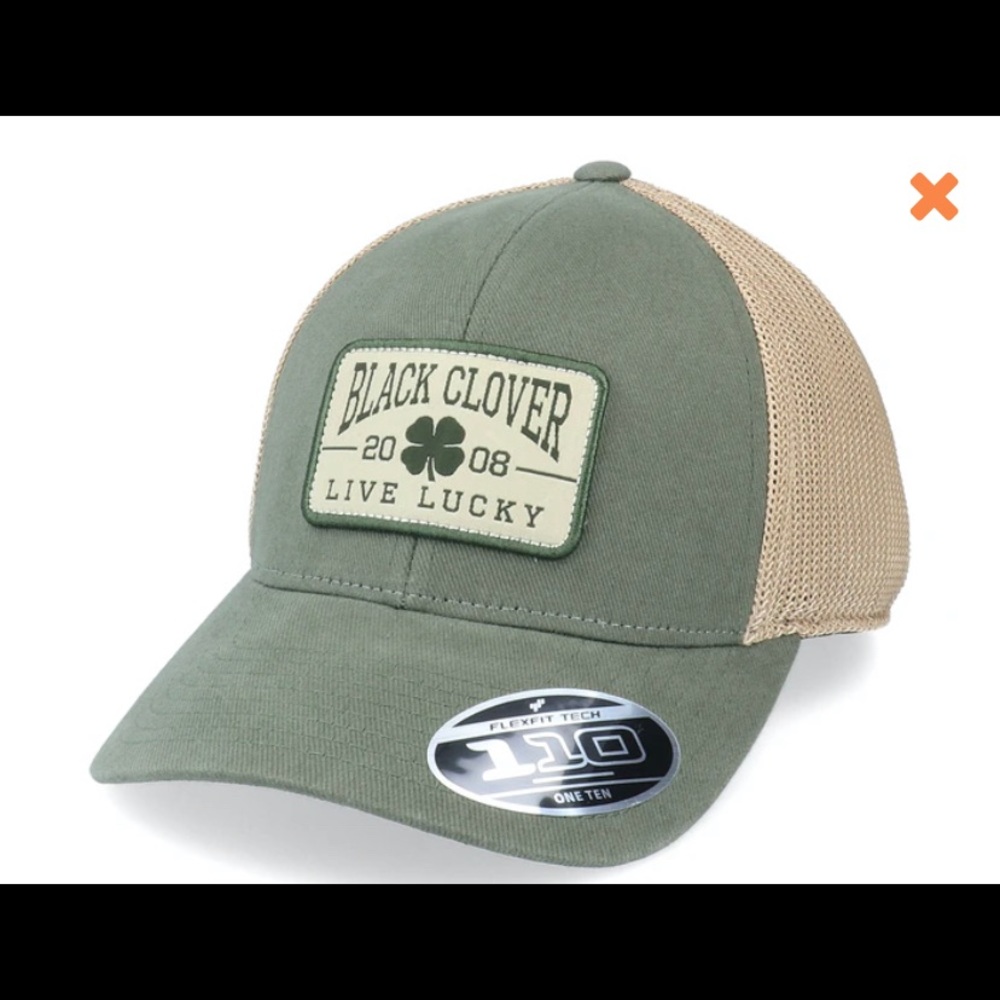 Prairie Olive/Sand/Woven Patch Trucker - Black Clover